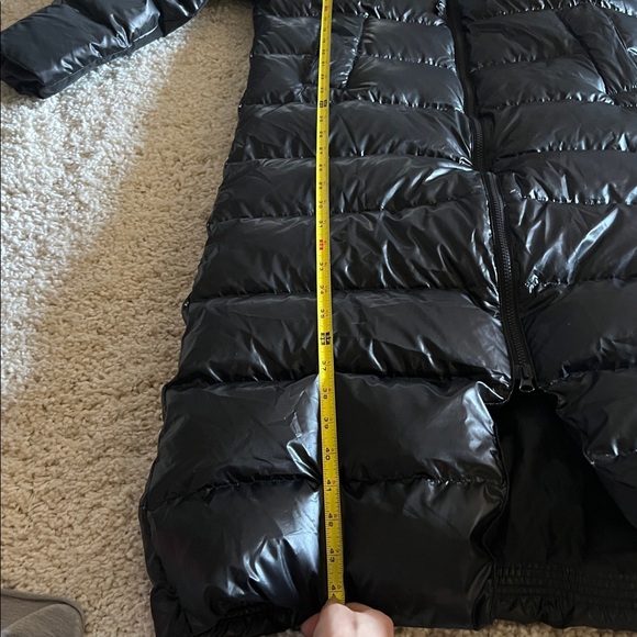 Nike Shiny Black Long Puffer Coat - Picture 9 of 9